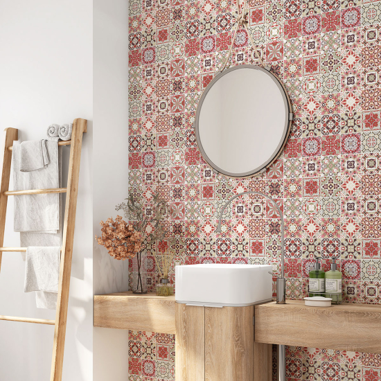 Vinilo Adhesivo para baño - Baldosas de cemento