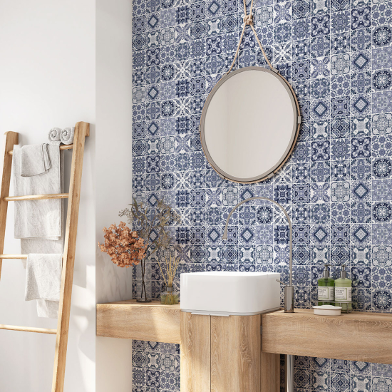 Vinilo Adhesivo para baño - Baldosas de cemento