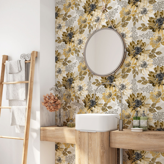 Vinilo Adhesivo para baño - Flores