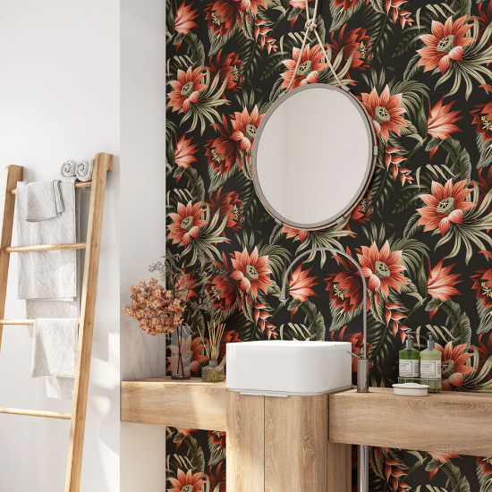 Vinilo Adhesivo para baño - Flores