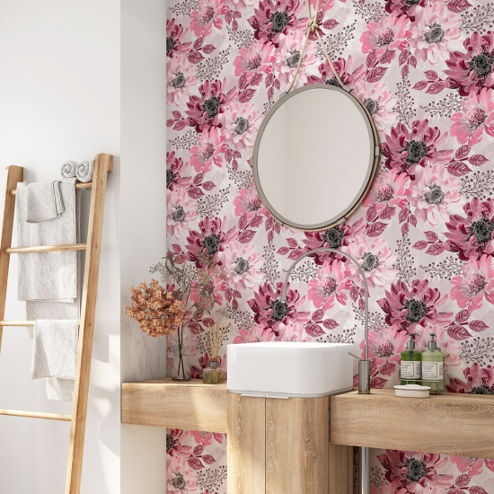 Vinilo Adhesivo para baño - Flores
