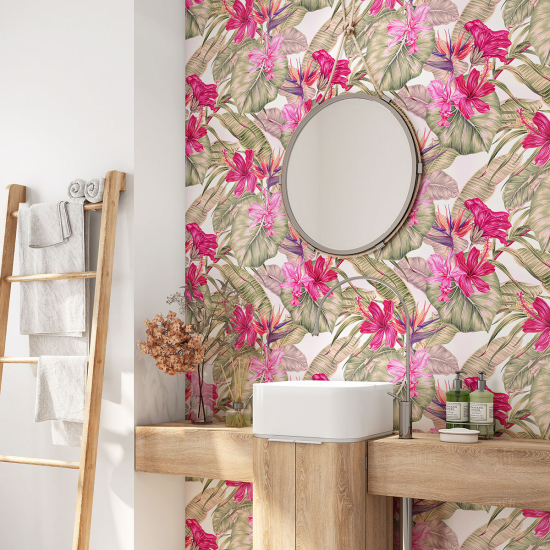 Vinilo Adhesivo para baño - Flores