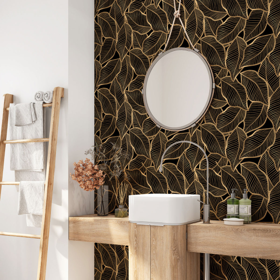 Vinilo Adhesivo para baño - Hojas