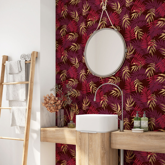 Vinilo Adhesivo para baño - Hojas