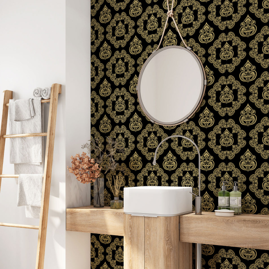 Vinilo Adhesivo para baño - Motivo damasco