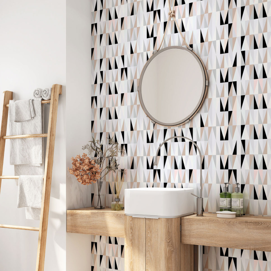 Vinilo Adhesivo para baño - Motivo geométrico