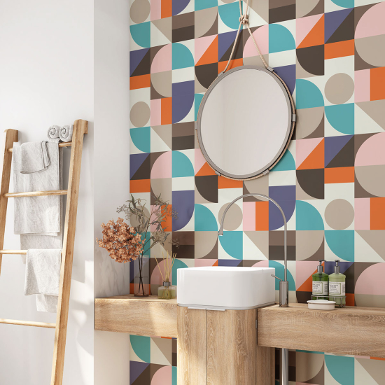 Vinilo Adhesivo para baño - Motivo geométrico