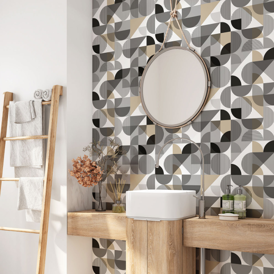Vinilo Adhesivo para baño - Motivo geométrico