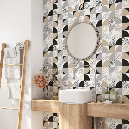 Vinilo Adhesivo para baño - Motivo geométrico