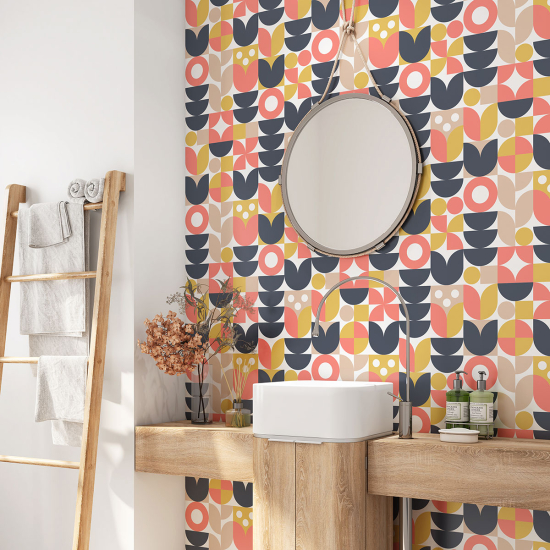 Vinilo Adhesivo para baño - Motivo geométrico