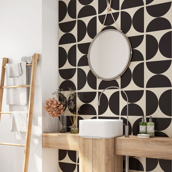 Vinilo Adhesivo para baño - Motivo geométrico