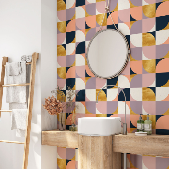 Vinilo Adhesivo para baño - Motivo geométrico