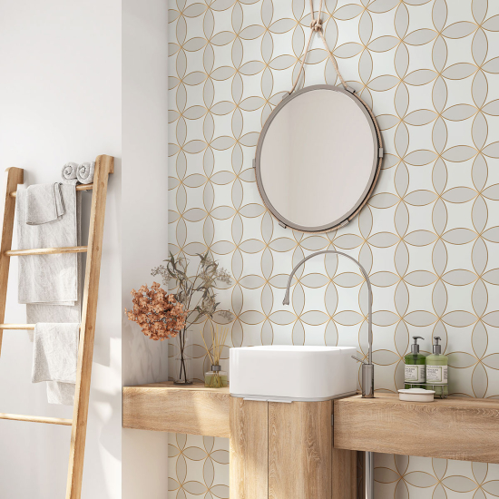 Vinilo Adhesivo para baño - Motivo geométrico