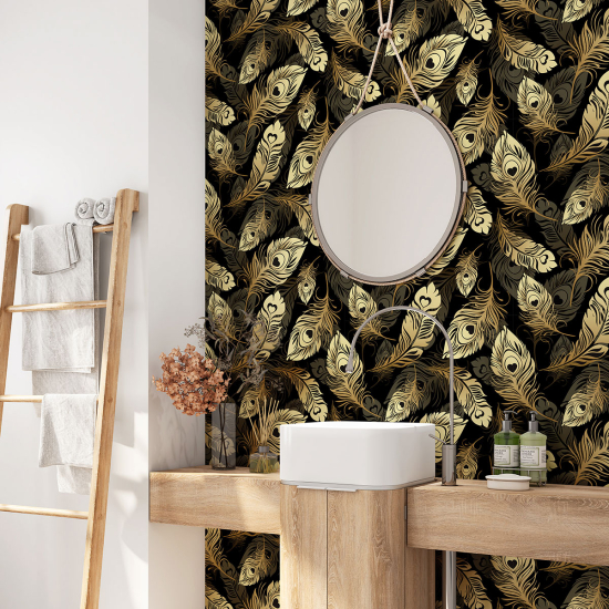 Vinilo Adhesivo para baño - Plumas