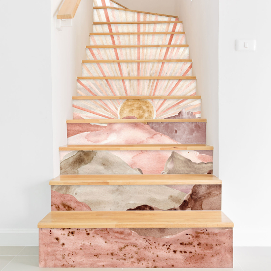 Vinilo Adhesivo para escaleras - Amanecer Boho