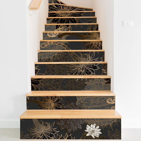 Vinilo Adhesivo para escaleras - Flores