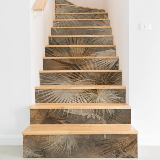 Vinilo Adhesivo para escaleras - Hojas tropicales