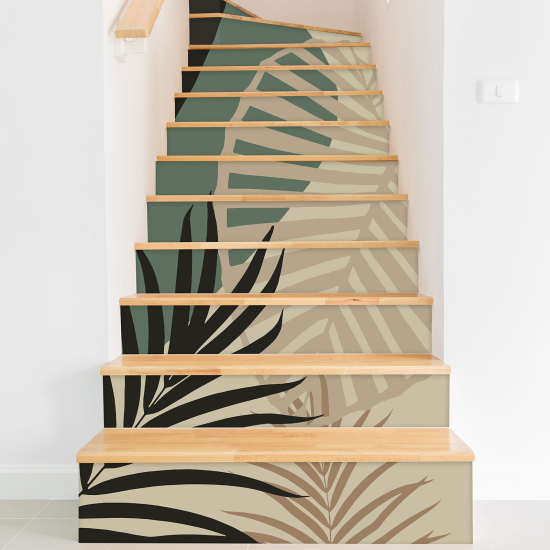 Vinilo Adhesivo para escaleras - Hojas tropicales