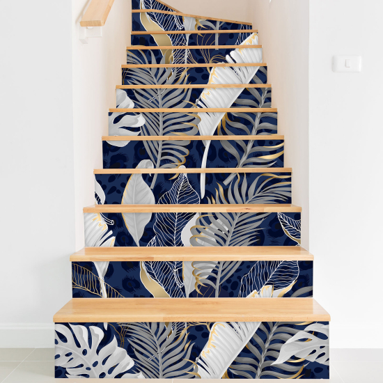 Vinilo Adhesivo para escaleras - Hojas tropicales
