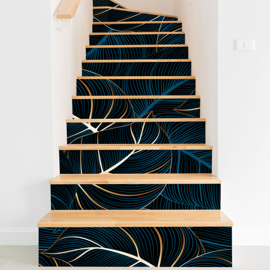 Vinilo Adhesivo para escaleras - Hojas tropicales