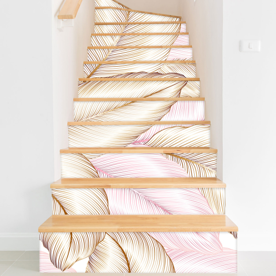 Vinilo Adhesivo para escaleras - Hojas tropicales