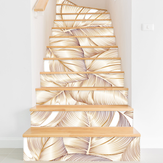 Vinilo Adhesivo para escaleras - Hojas tropicales