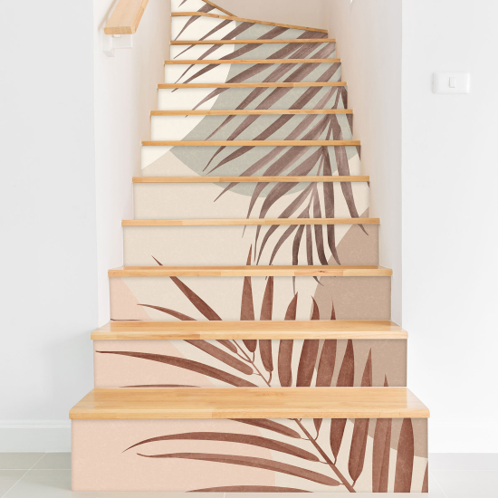 Vinilo Adhesivo para escaleras - Hojas tropicales