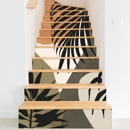 Vinilo Adhesivo para escaleras - Hojas tropicales