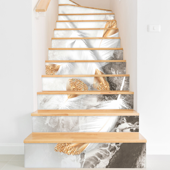Vinilo Adhesivo para escaleras - Plumas