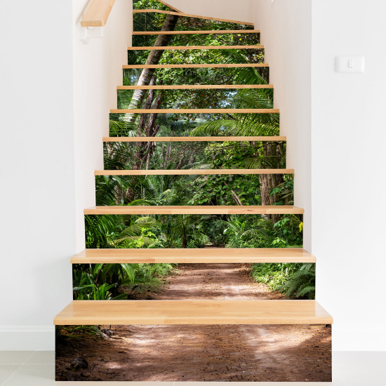 Vinilo Adhesivo para escaleras - Ruta arbolada