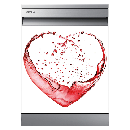 Vinilo Adhesivo para lavavajillas - Agua corazón