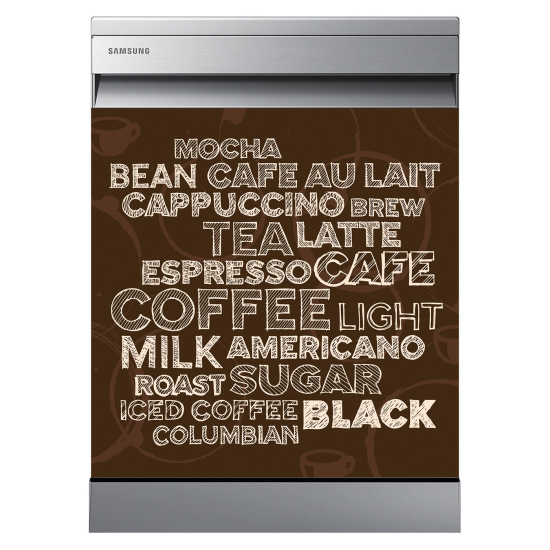 Vinilo Adhesivo para lavavajillas - Café