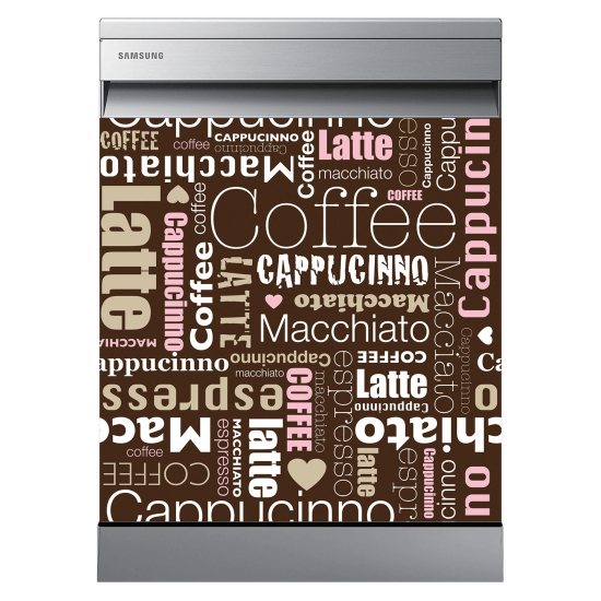 Vinilo Adhesivo para lavavajillas - Café