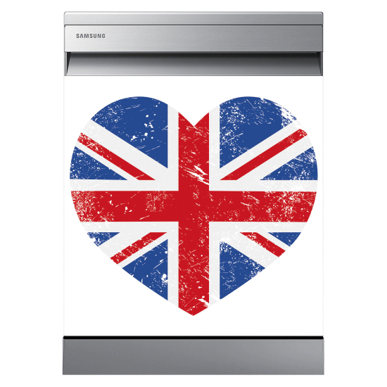 Vinilo Adhesivo para lavavajillas - Corazón UK
