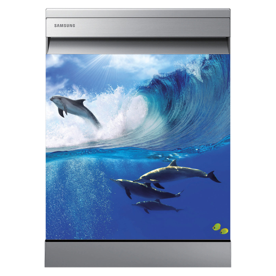 Vinilo Adhesivo para lavavajillas - Delfines