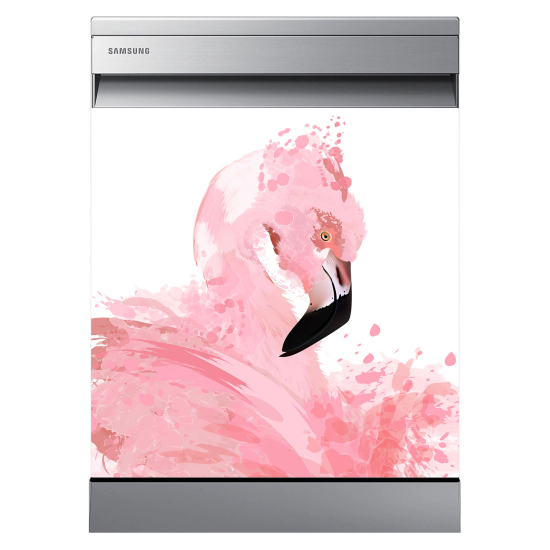 Vinilo Adhesivo para lavavajillas - Flamenco rosa