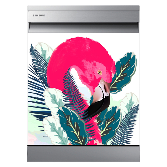 Vinilo Adhesivo para lavavajillas - Flamenco rosa