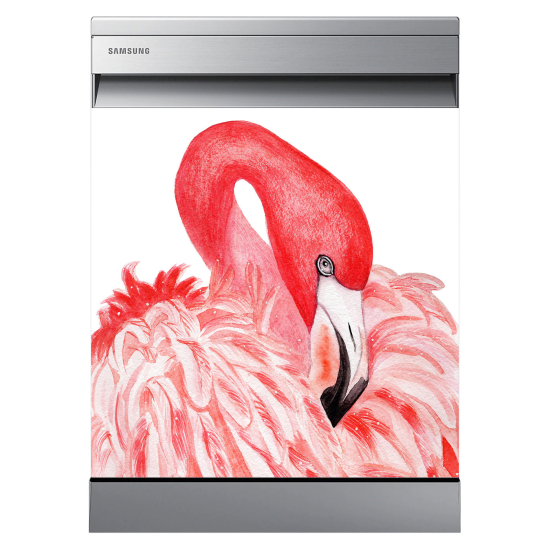 Vinilo Adhesivo para lavavajillas - Flamenco rosa