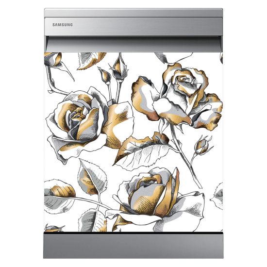 Vinilo Adhesivo para lavavajillas - Flores
