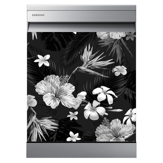 Vinilo Adhesivo para lavavajillas - Flores tropicales