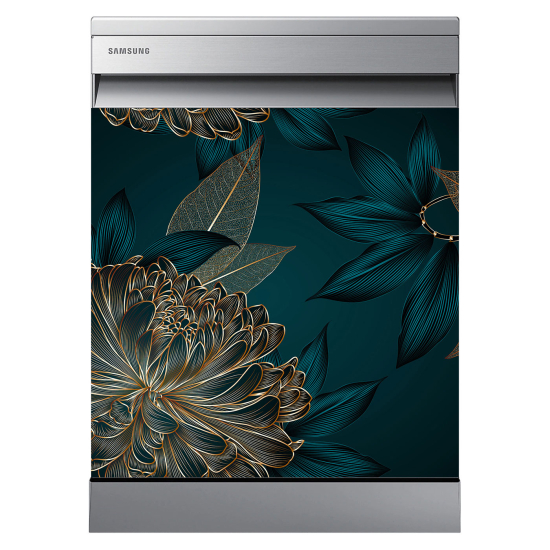 Vinilo Adhesivo para lavavajillas - Flores tropicales