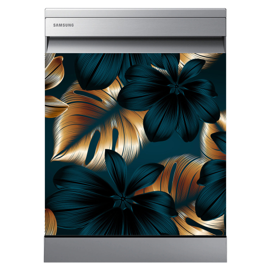 Vinilo Adhesivo para lavavajillas - Flores tropicales