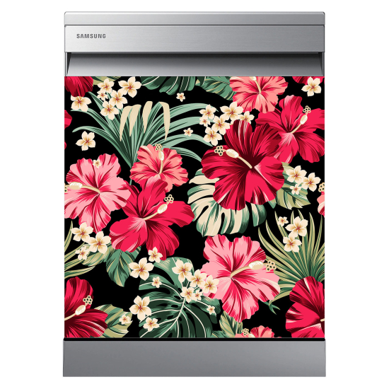 Vinilo Adhesivo para lavavajillas - Flores tropicales