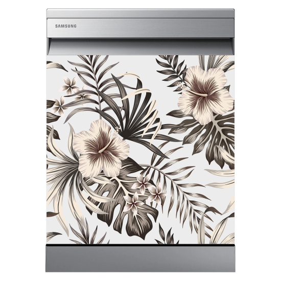 Vinilo Adhesivo para lavavajillas - Flores tropicales