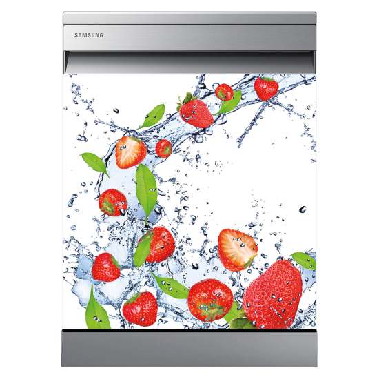 Vinilo Adhesivo para lavavajillas - Fresas