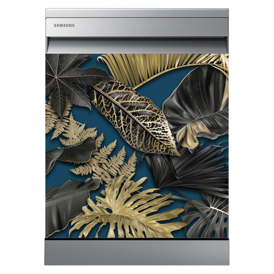 Vinilo Adhesivo para lavavajillas - Hojas tropicales