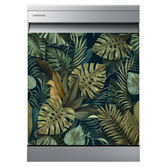 Vinilo Adhesivo para lavavajillas - Hojas tropicales