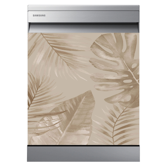Vinilo Adhesivo para lavavajillas - Hojas tropicales