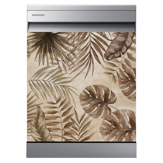 Vinilo Adhesivo para lavavajillas - Hojas tropicales