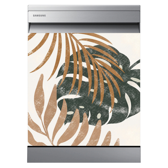 Vinilo Adhesivo para lavavajillas - Hojas tropicales